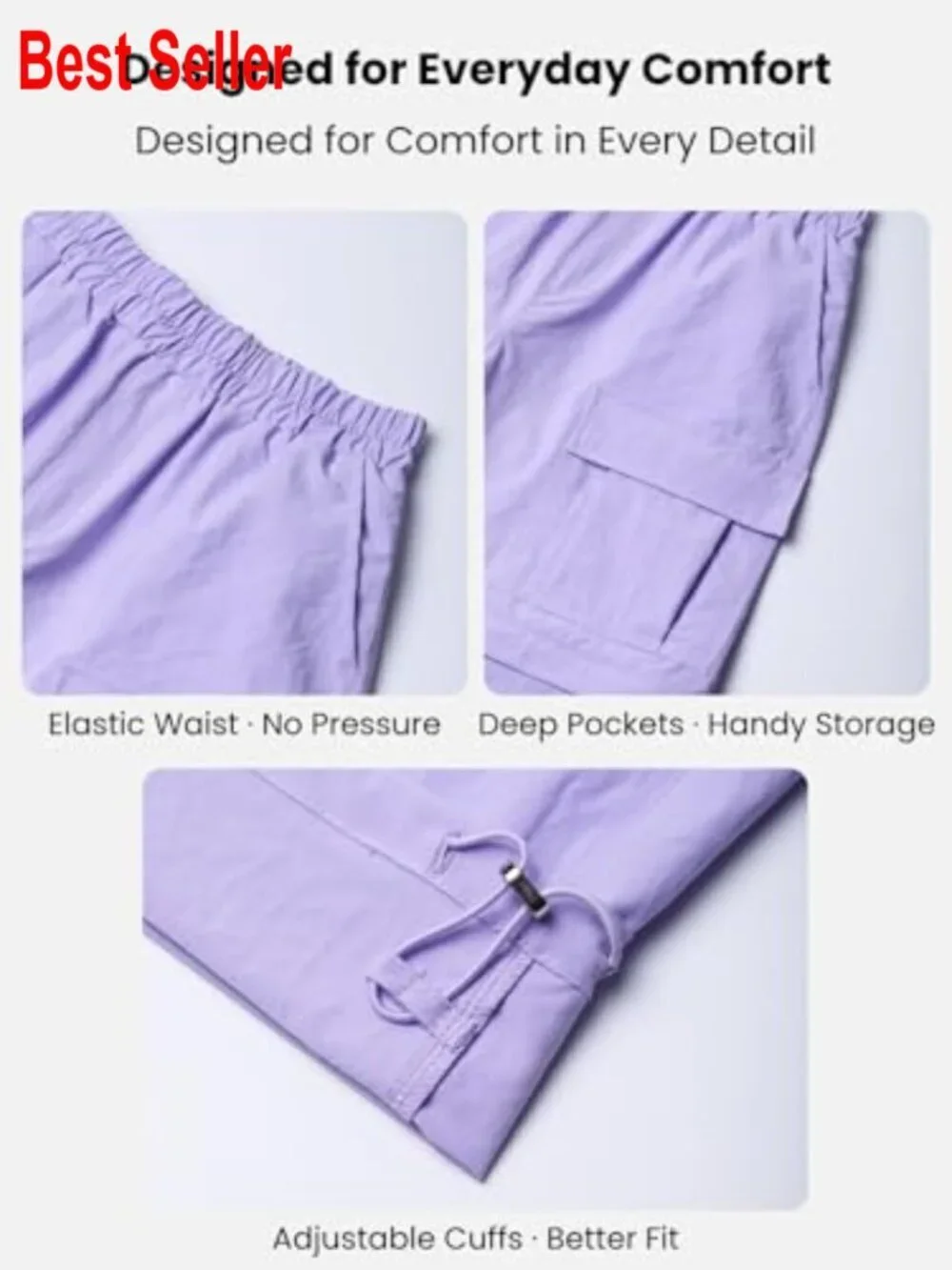 Convertible Zip-Off Cargo Pants for Girls Water-Resistant Outdoor